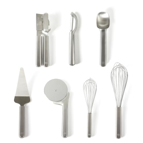 Image of Calphalon Prime Kitchen Utensil Set, 7-Piece Stainless Steel Gadget Set with Ergonomic Handles, Heavy-Duty Cooking Tools for Food Prep, Cooking & Everyday Kitchen Use