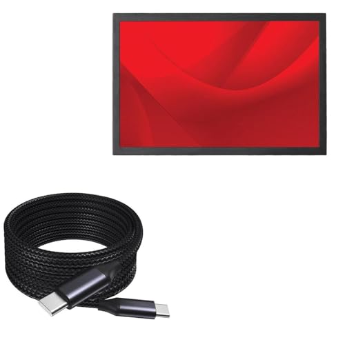 BoxWave Cable Compatible with UVP Digital Signage Commercial LCD Display M32SB2T (32 in) - DirectSync PD Cable (10ft) - USB-C to USB-C (100W), Long Type C Braided Nylon Alloy Fast Charge - Jet Black