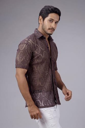 Image of Wear a net Shirt Over a Contrasting t-Shirt or Tank top for a Stylish Layered Look.