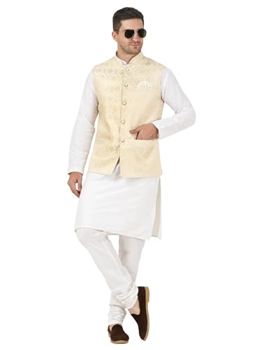 Image of Badoliya & Sons Men's Brocade Zari Nehru Jacket /Waist Coat