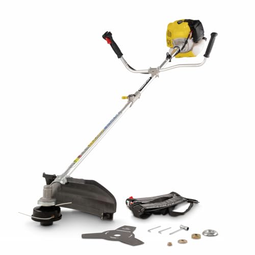 Powerplus Desbrozadora Gasolina POWEG30408 - Desbrozadora de 42,7 CC y desbrozadora, depósito de Combustible de 950 ml, Herramientas de jardín