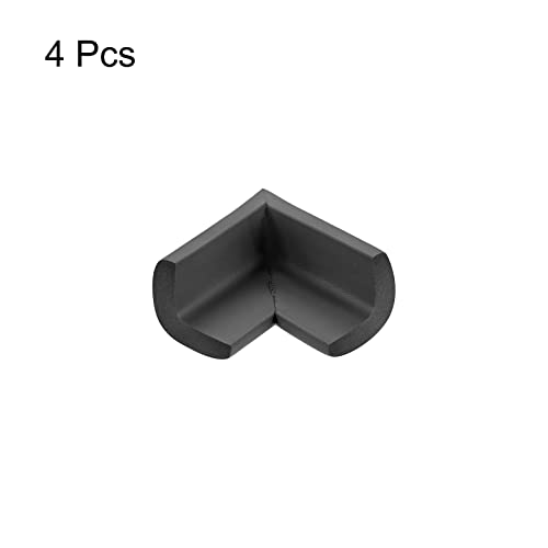Image of uxcell Corner Guards Edge Protectors, 4Pack Foam Safety Bumper Thicken, 55mm /2.16 inch(L) for Furniture Corner Table Edge Guard, Black