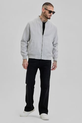 Image of SNITCH Mens Textured Relaxed Fit Jacket