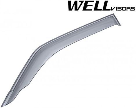 Miniatura 5 de WellVisors Repuesto para Mitsubishi Montero 2001-2006 con clip, color humo, tintado de humo, viseras laterales para ventana, deflectores 3-847MI012