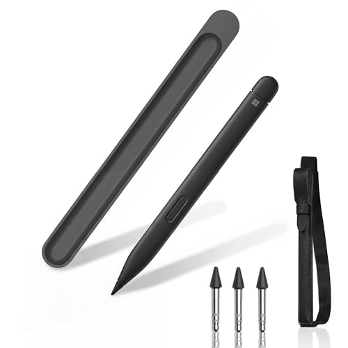 Surface Slim Pen 2 Matte & Charger - Bluetooth 5.0 Connectivity - 4 096 Points of Pressure Sensitivity - with Slim Pen 3 Tips and Pencil Holder