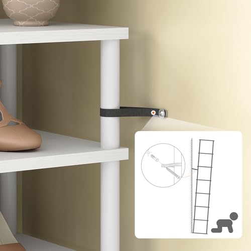 HOOBRO Vertikales Schuhregal, 8-lagiges Schuhregal, schmales Schuhablage, Schuhschrank, Schuhständer, Verdrehstruktur, für Eingang, Flur… – Ansicht 5