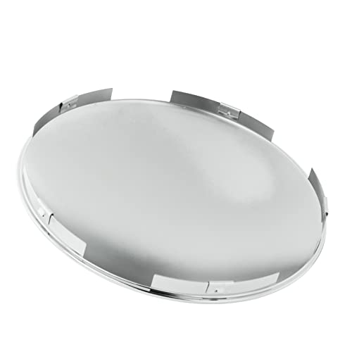 Chdt66 Chrome Front Hub Cap Kit - 2 Pc Pack, For Semi Truck Trailer And More, 5 Even Notches With 7/16" Lips, With Pre-Installed Clips - Universal Fit #TOP1