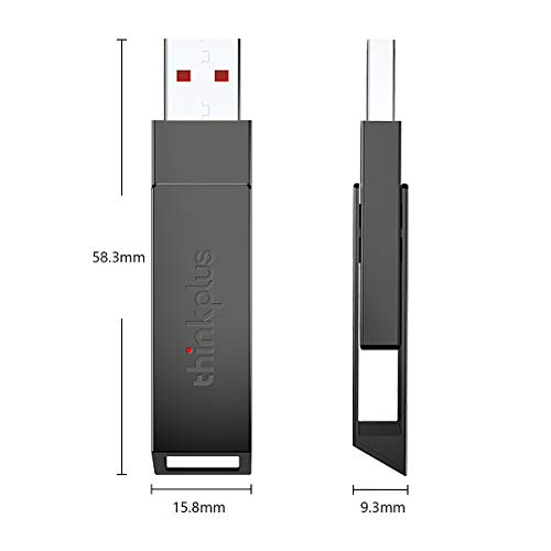 Thinkplus USB Flash Drive 128GB, USB Drive Zinc Alloy USB 3.1 Flash Drive External Storage Drive Memory Stick Storage Thumb Drives Keychain Flash Drive for Mac and PC(X101)