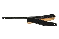 Maximum wearing comfort: The GEWA Guitar Strap Regular 70 satin black in genuine leather offers a soft and elastic feel with a width of 70 mm and a thickness of 3 mm for hours of playing. Elegant design: Surrounding decorative stitching and fine grai...