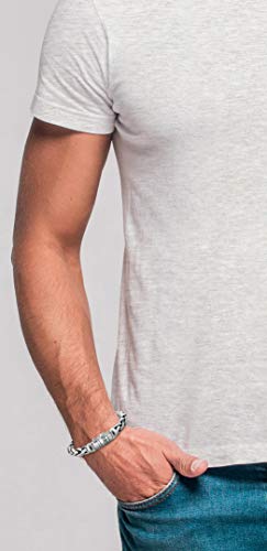 kuzzoi 925 Sterling Silver Round Byzantine Bracelet for Men, Length 8,27 inch - 9,05 inch, Width 0,39 inch, 2.11 oz - Image 4