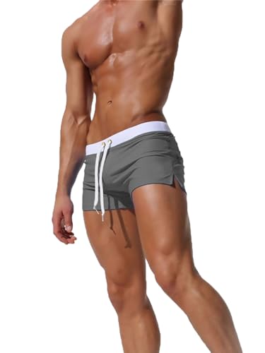 Image of TONLEN Mens Swimwear Short Swim Trunks with Zipper Pocket