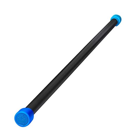 Fitness Republic Sculpting Body Balance Bar Workout Fitness Stick | Padded Squat bar | Weight Lifting bar, Straight Weight bar - (14 lbs, Blue)