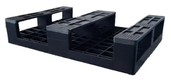 Pallet in plastica 80x60 | ANTISCIVOLO COMPLETO (pieno, PE riciclato)