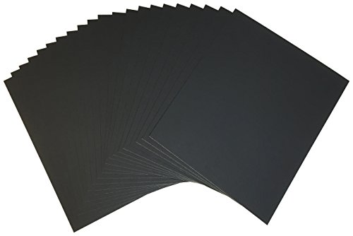 Crescent Creative Products Crescent Matboard, Smooth Black, Cream Core, Bulk Pack, 40 Count, 11" x 14" Size, 11" by 14"