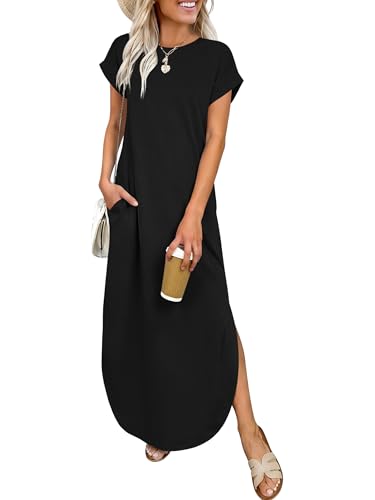 ANRABESS Womens Summer Maxi Dress 2026 Casual Short...