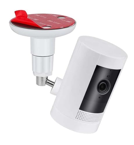 PAIKIUU 1 Stück Klebe Kamera Wandhalterung ohne Bohren Arlo Ring Überwachungskamera Mount Halterung 360 Grad Verstellbar Ohne Schrauben (Weiß)