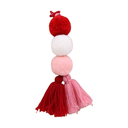 Preisvergleich Produktbild Nowbetter Pom Pom Quaste Schlüsselanhänger Haarball Fringe Anhänger Schlüsselanhänger Auto Tasche Charm Ornamente für Frauen Mädchen, Multicolor 8, 21 cm