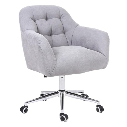 Swivel Desk Chair Desk Chairs with Wheels, Comfortable Armless Swivel Chair, Adjustable Swivel Rolling Improve Now & Neck Pain for Home Office Chair(Gray)