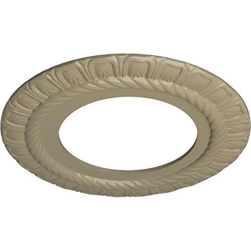 Image of Ekena Millwork CM10CLGDF 10-5 /8 inch x 5-3 /4 inch x 1 /2 inch Claremont Ceiling Medallion, Gobi Desert