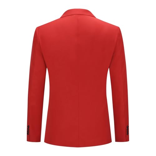 Boyland Mens Solid Color Notched Lapel Double Breasted Suit Jacket Blazer3