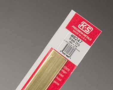 K&S 0.064 in. x 3/4 in. W x 12 in. L Brass Metal Strip