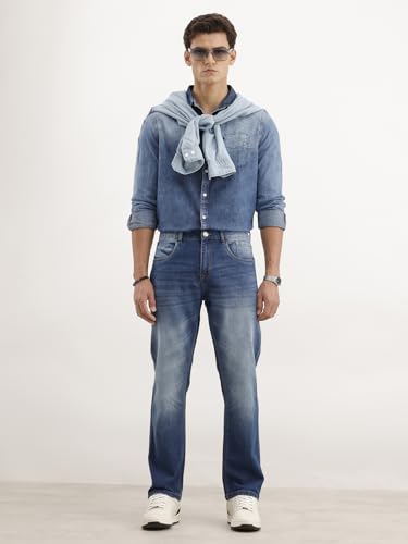 Image of WROGN Men's Comfort Fit Jeans | Mid Rise | Jeans for Man