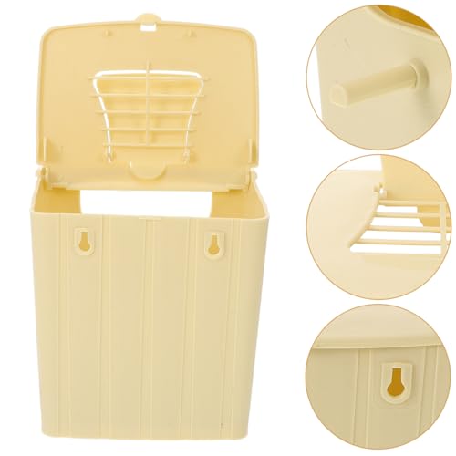 Image of balacoo 3 Pcs Bird Breeding Box Plastic Bird Nest Box with Hooks Hanging Nest for Finch Parrot Budgie Cockatiel 5.11 X 5.11 X 3.93 in for Cage Garden Yard Home