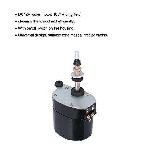 Image of Wiper Motor Dc12V Metal Windshield Wiper Motor 105 Wiping Field Universal Accessory For Tractors Wiper Wiper Blades And Accessories