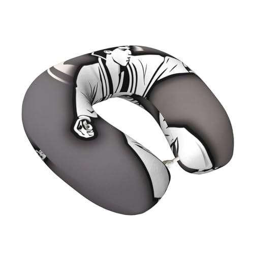 Almohada de Viaje de Espuma Viscoelástica Negra miniatura 2