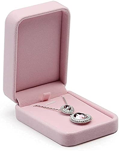 Boîte à bijoux en velours contre les nœuds de colliers et pendentifs