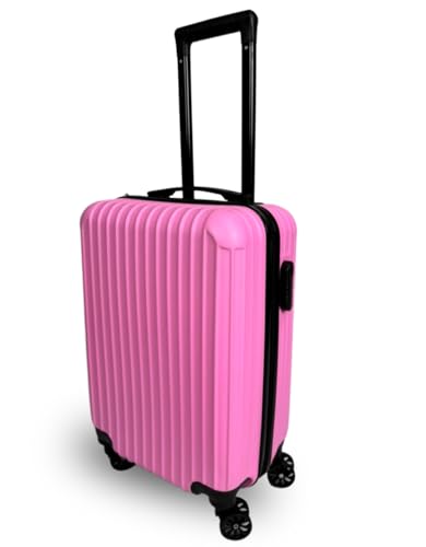 Mala de Viagem de Bordo Rígida com Senha 10kg Pequena Medidas ANAC Rosa