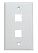 Shaxon BM303WP2-B, 2 Port Single Gang White Keystone Wall Plate