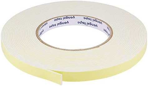 sourcing map Sealing Foam Tape 10mm Wide 1mm Thick 10m/32.8ft Long, EVA Self Adhesive Weather Strip for Window Door Insulation