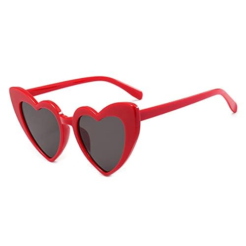Love Heart Shaped Sunglasses for Women,Vintage Cat Eye Mod Style Retro Glasses2
