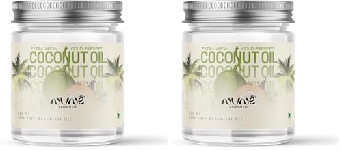 Image of Nune Extra Virgin Coconut Oil: Great For Hair, Skin & Baby Care | 100% Pure & Unfiltered, 200ml (Pack of 2)