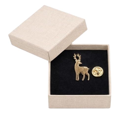 Deer Brooch for Men & Women | Stylish Standing Stag Lapel Pin | Premium Metal Animal Brooch for Coat, Blazer, Saree, Scarf & Parties Wear | Unisex Fashion Accessory-image-36