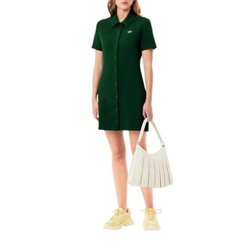 Lacoste Women's Organic Cotton Buttoned Polo Dress4