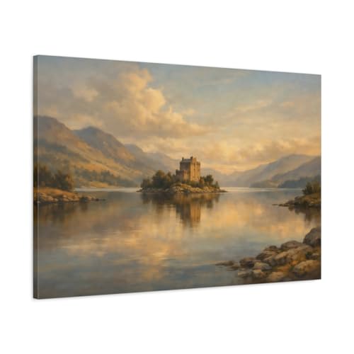 Paysage château et nature tableau évasion murale
