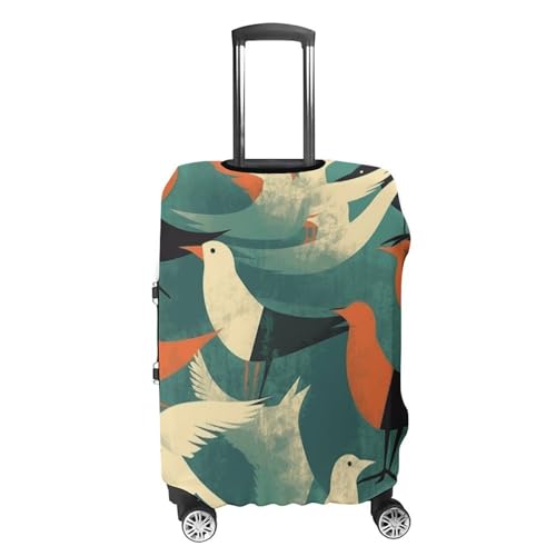 Flock of Birds Travel Luggage Cover Anti-scratch Suitcase Cover Elastic Suitcase Protective Cover Fits 19-32 Inch Luggage L4