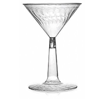 Fineline Settings Flairware Clear 6 oz. Two Piece Martini Glass 144 Pieces