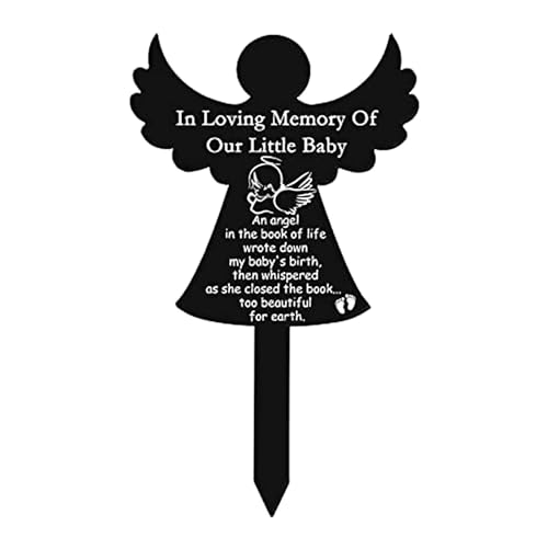 Colcolo Memorial Stake Forever in Our Hearts,Commemorative Plaque Remembrance Memorial Grave Marker Garden Decoration for Cemetery, for Baby