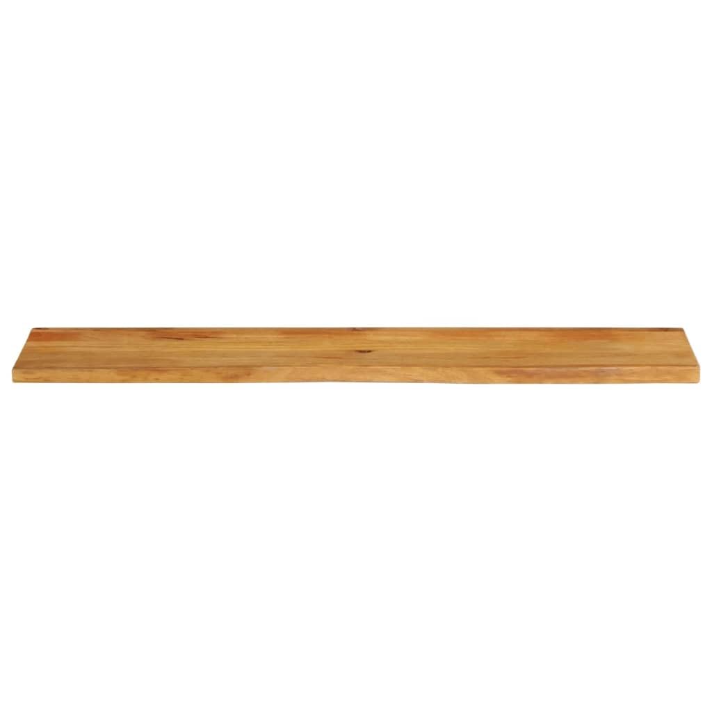 Piano da tavolo con bordo ad albero, in legno massiccio di mango, 160 x 20 x 3,8 cm, robusto piano di legno per mobili fai da te, piastra di ricambio per scrivania, piano di lavoro, tavolo da