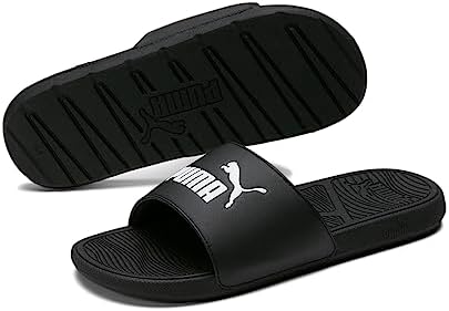 PUMA Men's COOL CAT 2.0 Slide Sandals, Puma Black-Puma White, 13 | Image 6