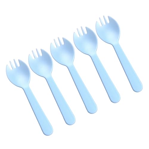 Gogogmee 100pcs Plastic Sporks Spoon Fork Tableware for Cake Ice Cream Salad Dessert Disposable and Convenient for Everyday Use for Parties and Events
