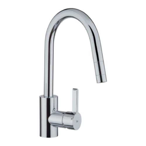 TEKA Grifo de Cocina Monomando, Caño Giratorio con Ducha Extraíble de 1 Posición, Cartucho de Discos Cerámicos, Latiguillos Flexibles 3/8”, Aireador Anticalcáreo, Modelo MTP 938