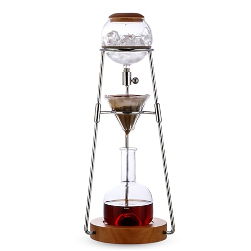 Cafetera de infusión en frío para el hogar, Torre de Goteo para café frío, gotero Ajustable, Rejilla de Acero Inoxidable, prepara de 2 a 4 Tazas, Regalo de inauguración de la casa para los a