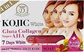Savon Kojic White Gluta Collagène Aloe Vera Argan Oil - Ultra Blanchissant 160g, Neuf