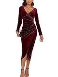 Burgundy Velvet Midi Dress