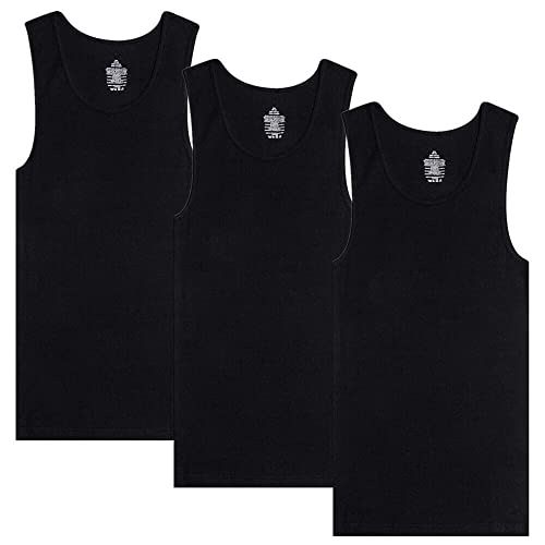 Efit 3-6 Pack Men's 100% Cotton A-Shirts Undershirt Plain Ribbed Tank Top