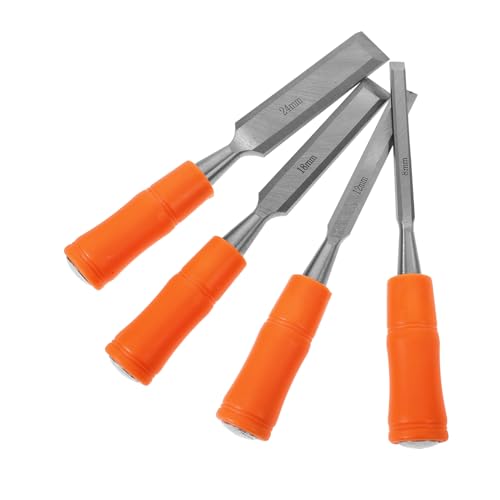 Veemoon 4pezzi Scalpelli Per Intaglio Al Carbonio Con Manico Utensili Per Lavorazione Del Legno Scalpelli Manuali Per Progetti Di Intaglio e Falegnameria